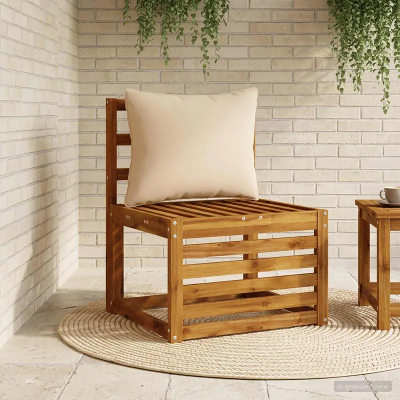 Vidaxl 1-delig rugkussen putten 100% polyester zand 60 x 40 x 15 cm