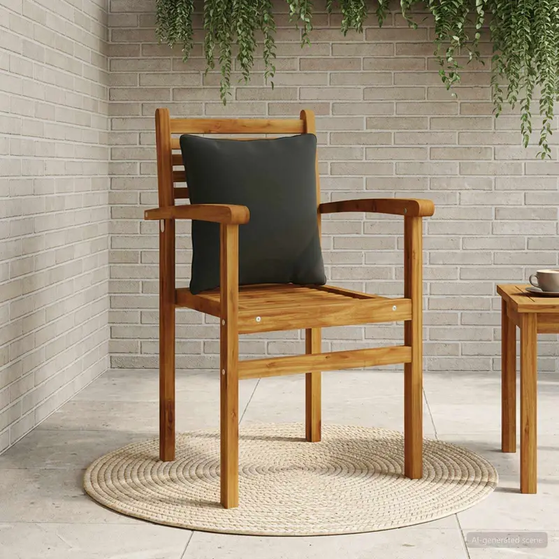 Vidaxl 1-delig rugkussen putten 100% polyester zwart 40 x 40 x 15 cm