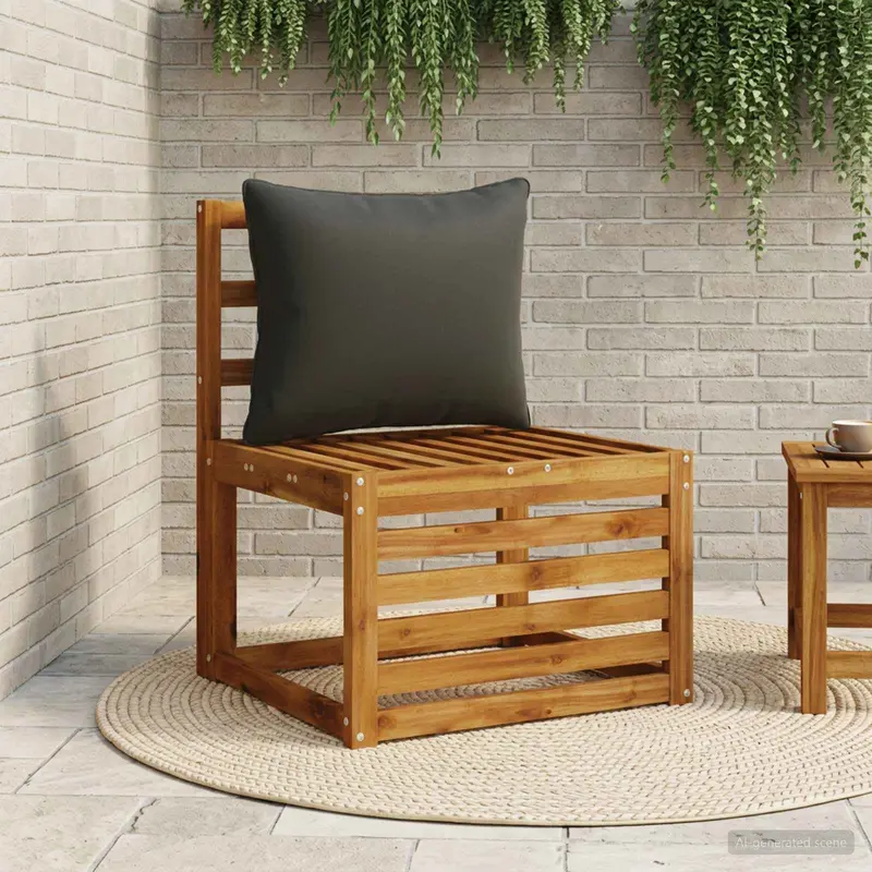 Vidaxl 1-delig rugkussen putten 100% polyester zwart 60 x 40 x 15 cm