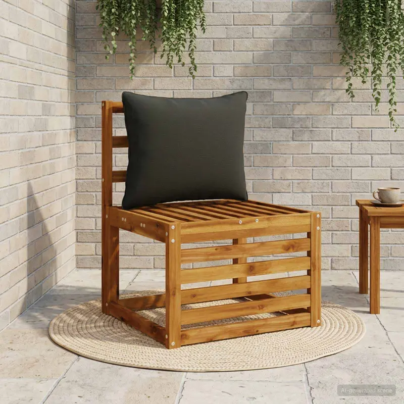 Vidaxl 1-delig rugkussen putten 100% polyester zwart 60 x 40 x 15 cm
