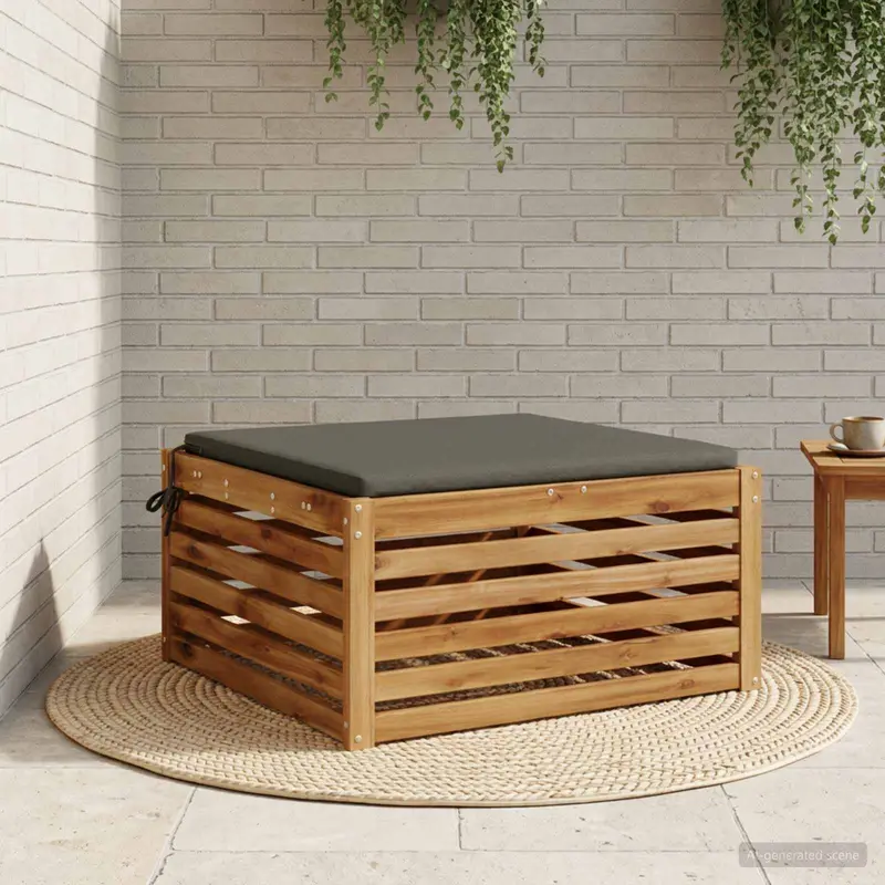 Vidaxl 1-piece zitkussen soest 100% polyester antraciet 80 x 80 x 3 cm