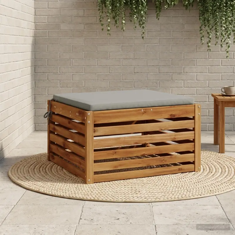 Vidaxl 1-piece zitkussen soest 100% polyester grijs 80 x 80 x 3 cm