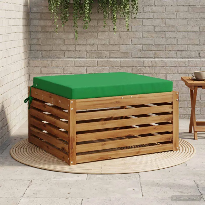 Vidaxl 1-piece zitkussen soest 100% polyester groen 80 x 80 x 7 cm