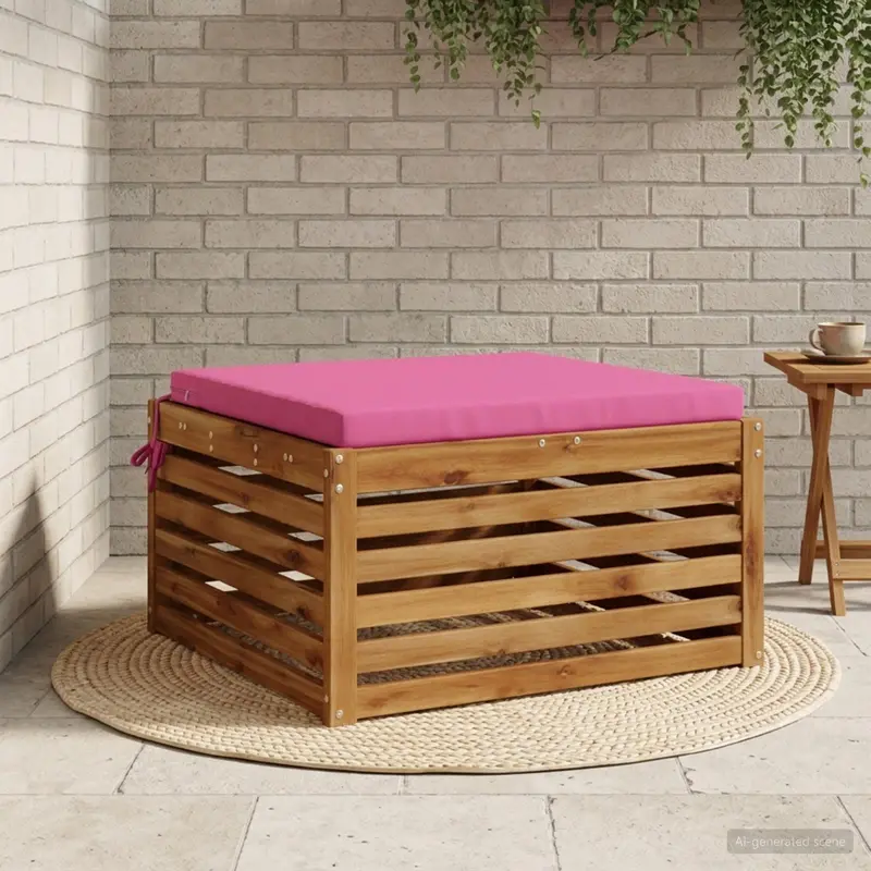 Vidaxl 1-piece zitkussen soest 100% polyester roze 70 x 70 x 5 cm