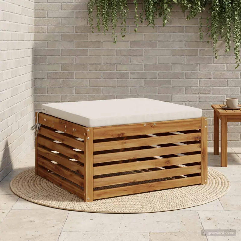 Vidaxl 1-piece zitkussen soest 100% polyester wit 70 x 70 x 5 cm