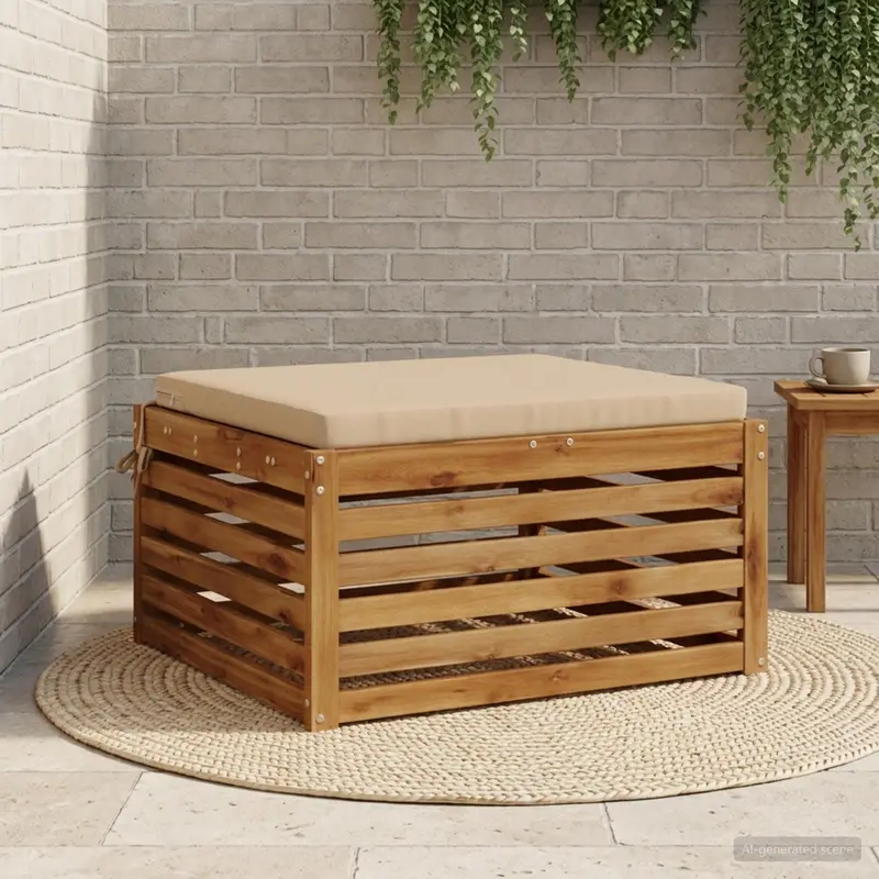 Vidaxl 1-piece zitkussen soest 100% polyester zand 60 x 60 x 5 cm
