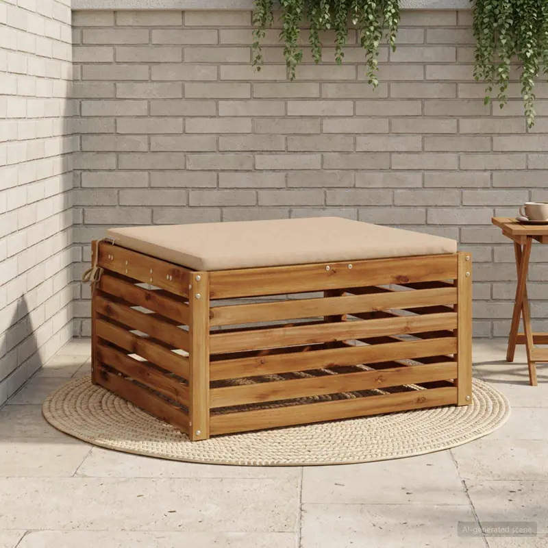 Vidaxl 1-piece zitkussen soest 100% polyester zand 80 x 80 x 3 cm