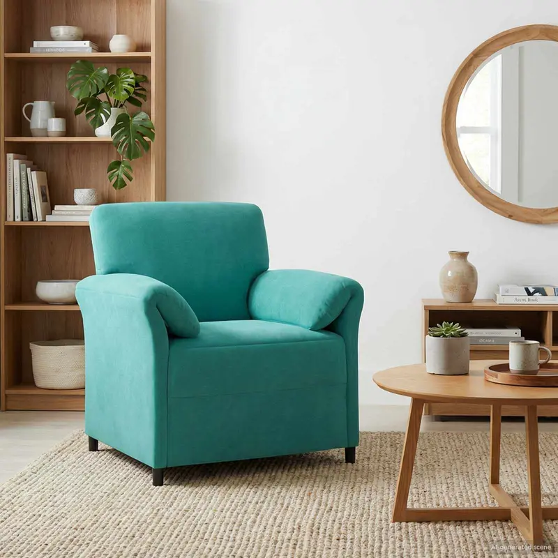 Vidaxl 1-zits bank turquoise 88 x 83 x 95 cm fluweel