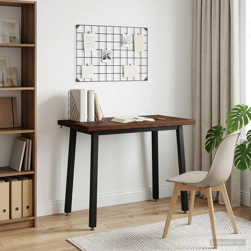 Vidaxl 110 x 55 x 75 cm massief acaciahout donkerbruin en zwart