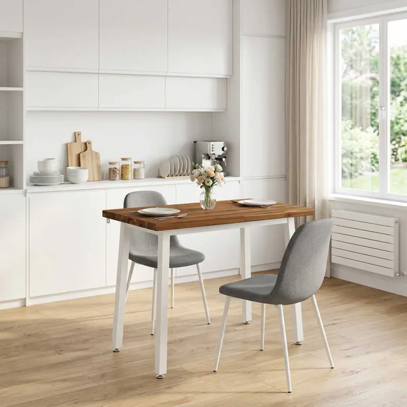 Vidaxl 110 x 55 x 75 cm massief acaciahout natuurlijk en wit