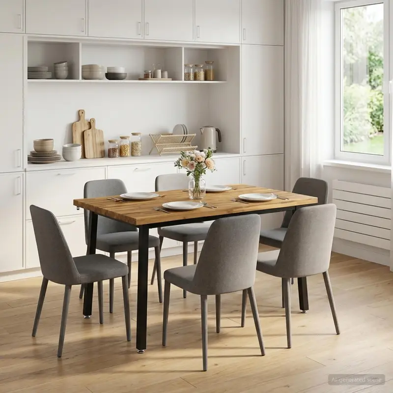 Vidaxl 110 x 55 x 75 cm massief acaciahout wit en zwart rechthoekig