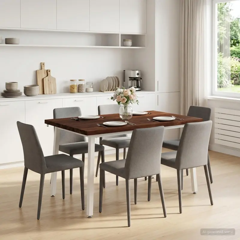 Vidaxl 120 x 70 x 75 cm massief acaciahout donkerbruin en wit