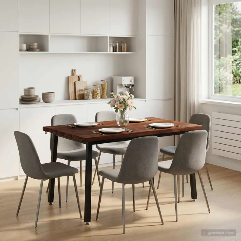 Vidaxl 120 x 70 x 75 cm massief acaciahout donkerbruin en zwart