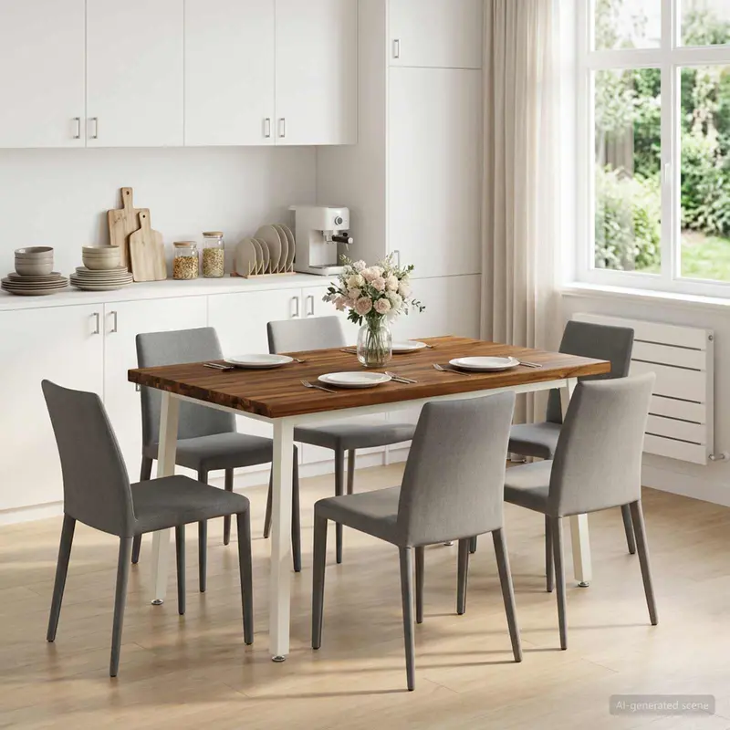 Vidaxl 120 x 80 x 75 cm massief acaciahout natuurlijk en wit