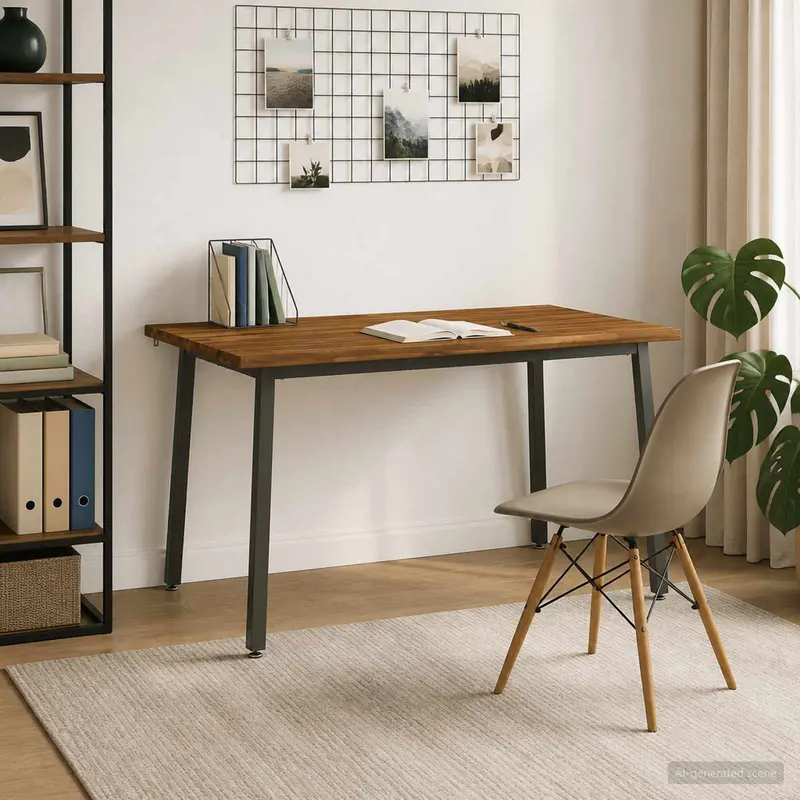 Vidaxl 140 x 70 x 75 cm massief acaciahout natuurlijk en koffie