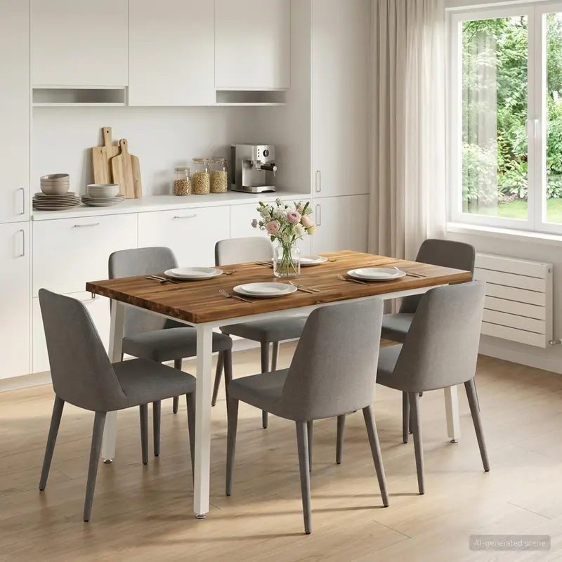 Vidaxl 140 x 70 x 75 cm massief acaciahout natuurlijk en wit