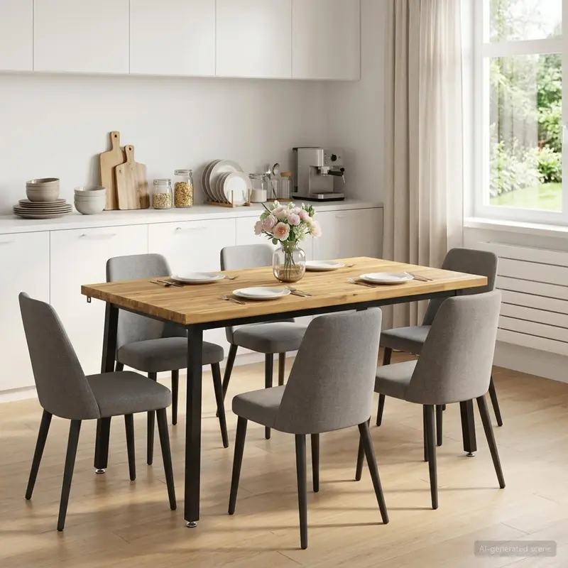 Vidaxl 140 x 70 x 75 cm massief acaciahout wit en zwart rechthoekig