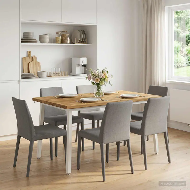 Vidaxl 140 x 70 x 75 cm massief acaciahout wit rechthoekig