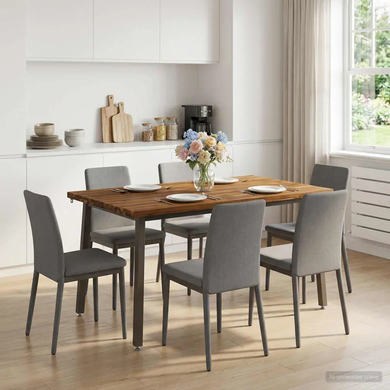 Vidaxl 140 x 80 x 75 cm massief acaciahout natuurlijk en koffie