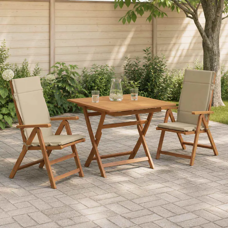 Vidaxl 2-delige hoogrug kussen gemert 2 pcs 100% polyester beige