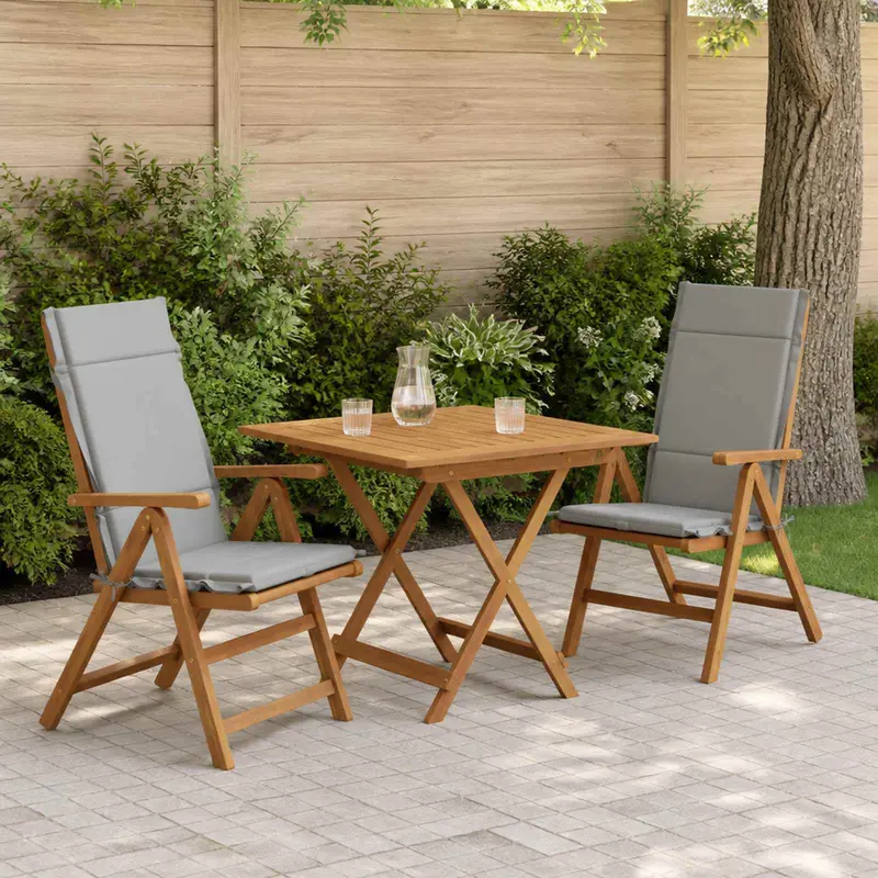 Vidaxl 2-delige hoogrug kussen gemert 2 pcs 100% polyester grijs