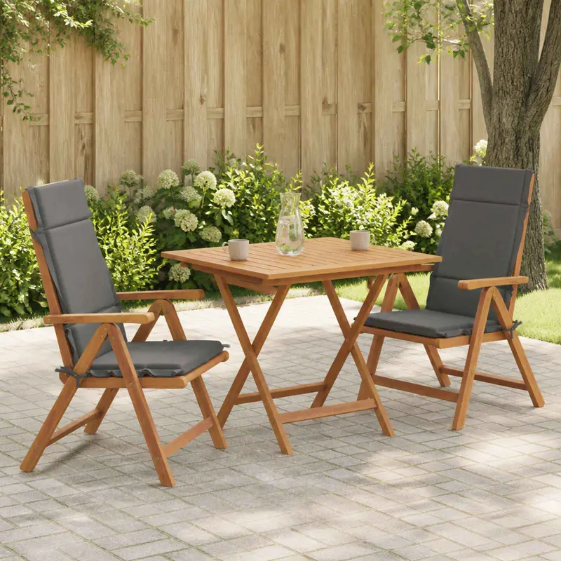 Vidaxl 2-delige hoogrug kussen gemert 2 pcs 100% polyester grijs