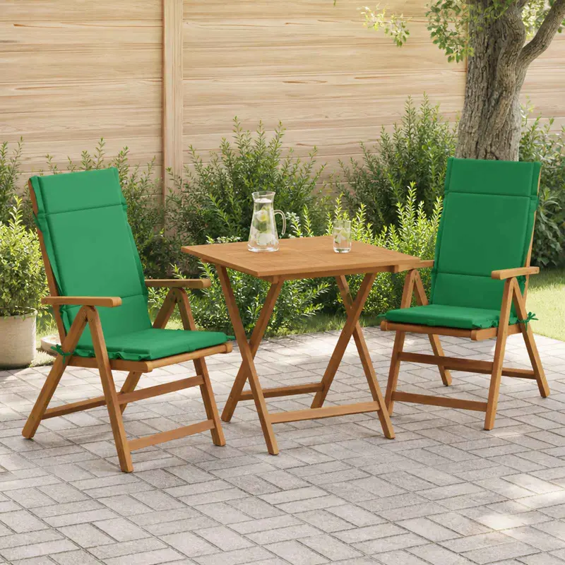 Vidaxl 2-delige hoogrug kussen gemert 2 pcs 100% polyester groen