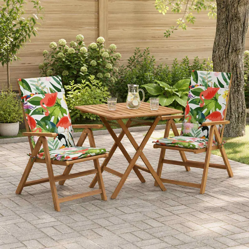 Vidaxl 2-delige hoogrug kussen gemert 2 pcs 100% polyester meerkleurig