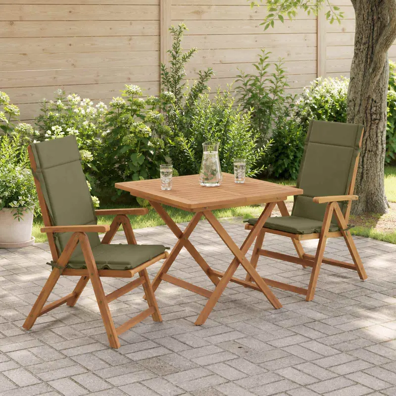 Vidaxl 2-delige hoogrug kussen gemert 2 pcs 100% polyester olijfgroen