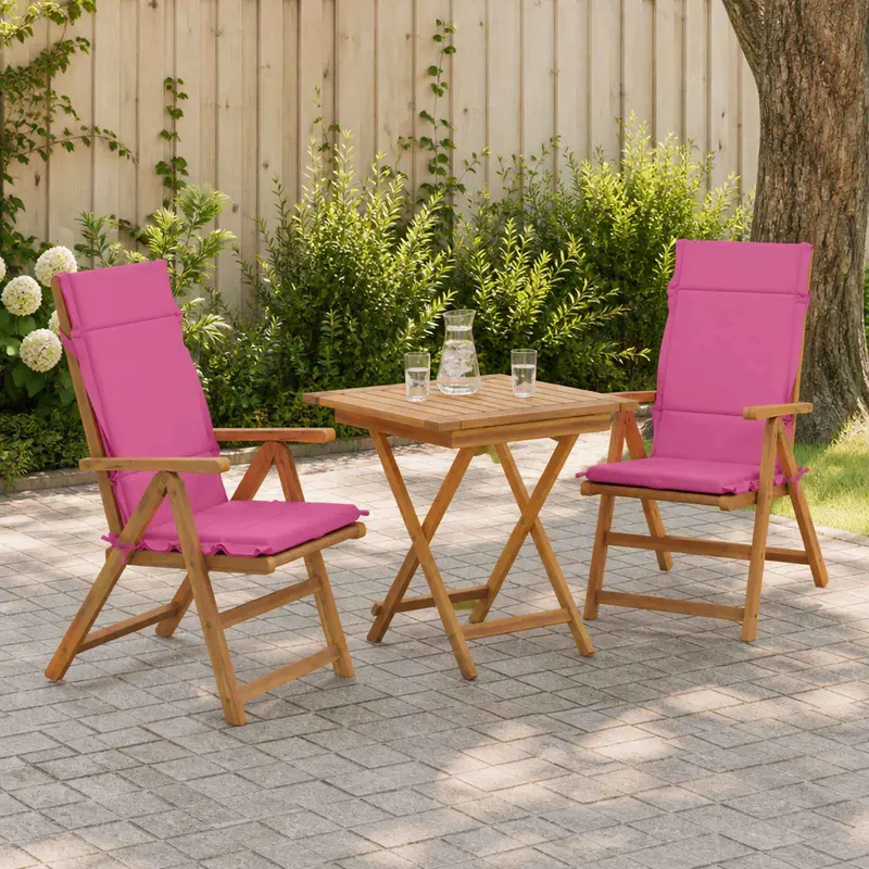 Vidaxl 2-delige hoogrug kussen gemert 2 pcs 100% polyester roze
