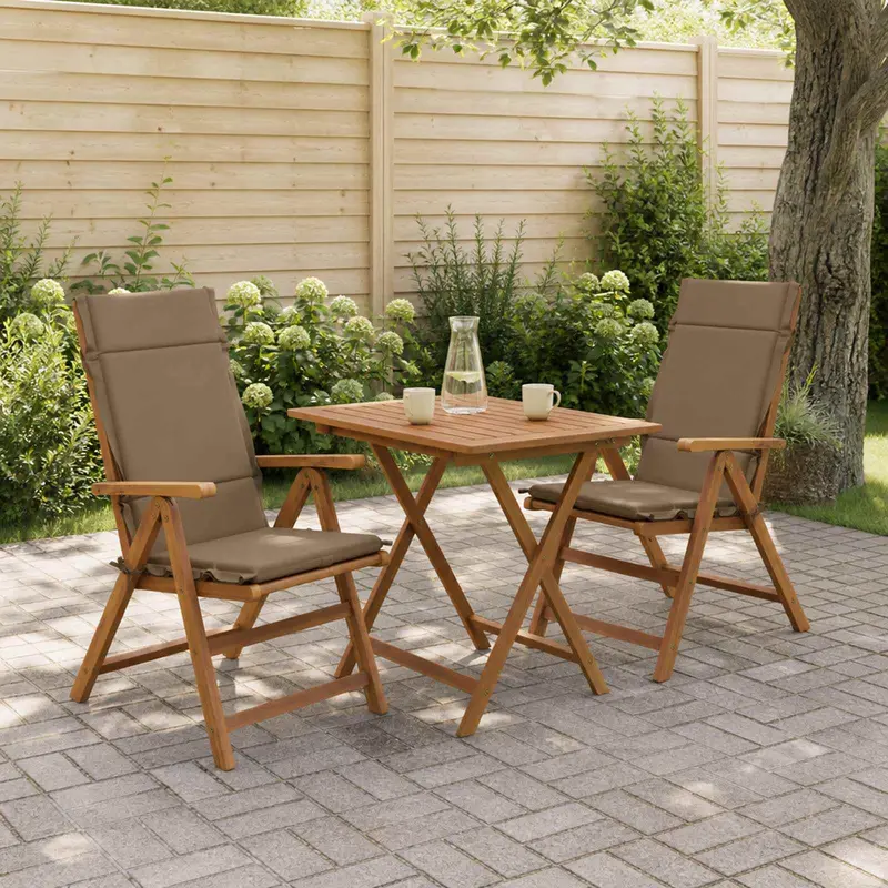 Vidaxl 2-delige hoogrug kussen gemert 2 pcs 100% polyester taupe