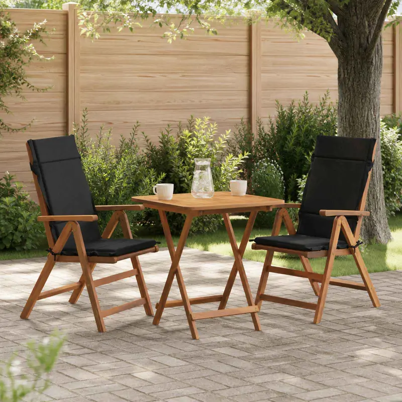 Vidaxl 2-delige hoogrug kussen gemert 2 pcs 100% polyester zwart