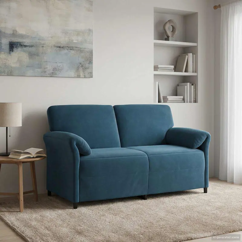 Vidaxl 2-zits sofa blauw 158 x 83 x 95 cm fluweel