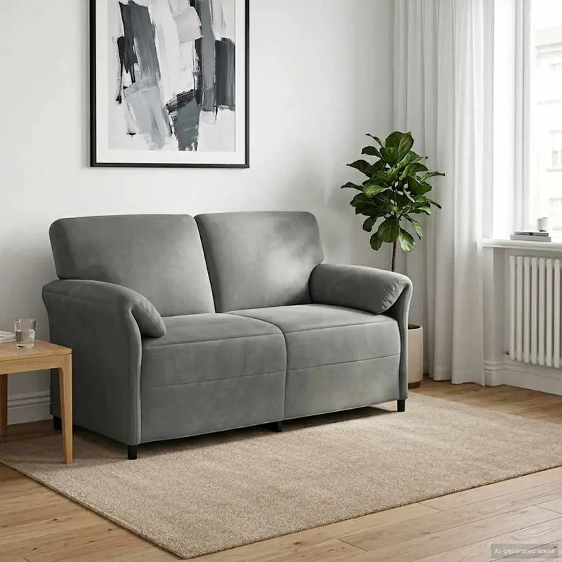 Vidaxl 2-zits sofa donkergrijs 158 x 83 x 95 cm fluweel