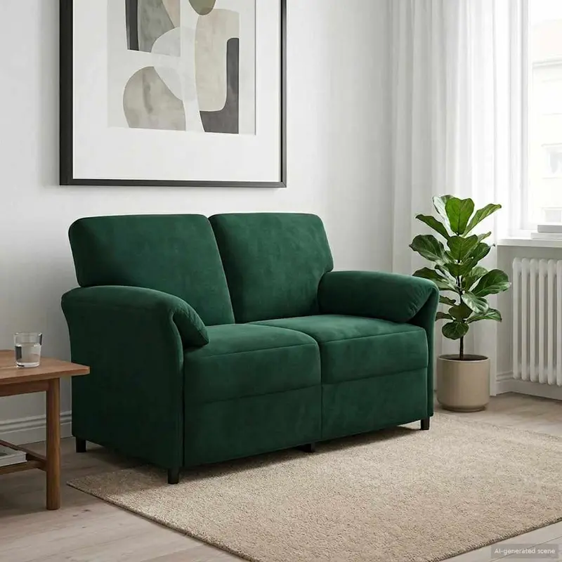 Vidaxl 2-zits sofa donkergroen 138 x 83 x 95 cm fluweel