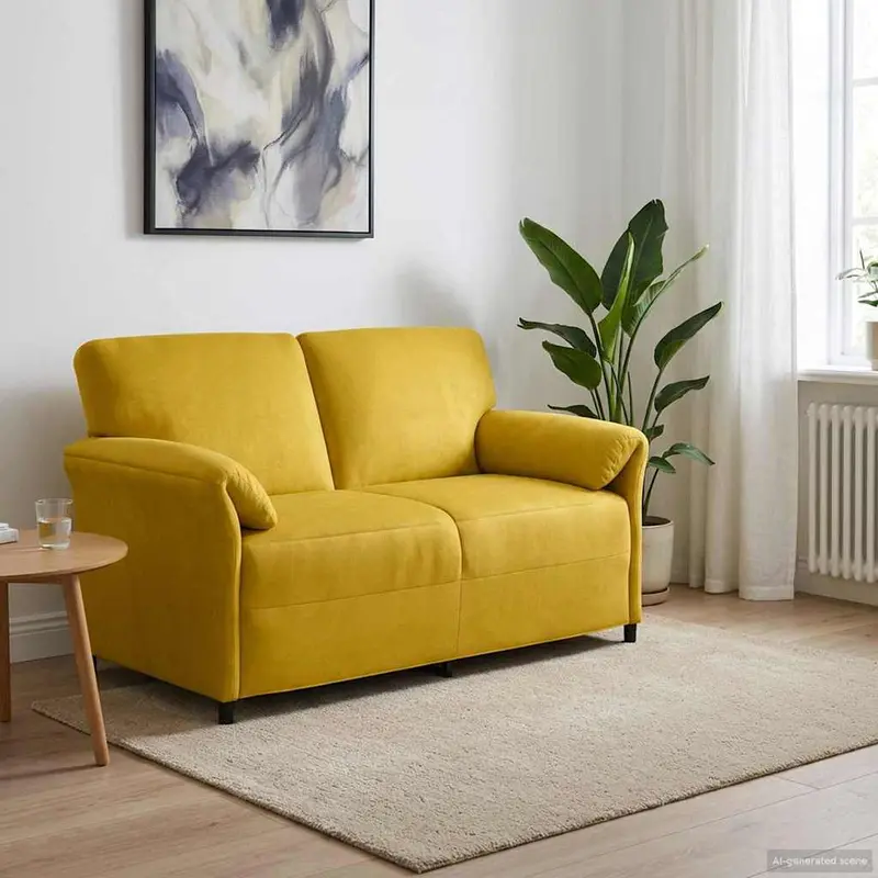 Vidaxl 2-zits sofa geel 158 x 83 x 95 cm fluweel