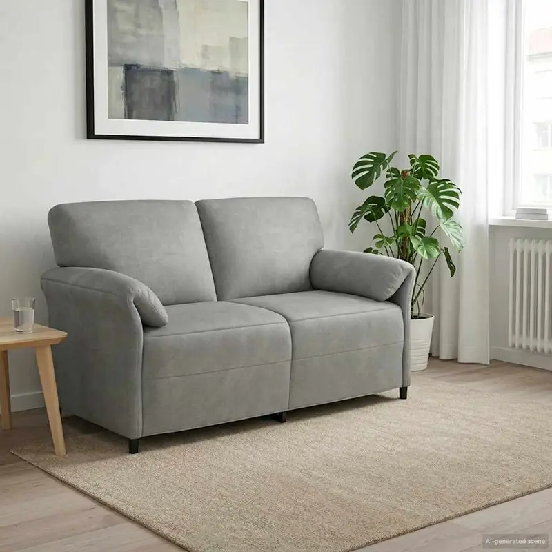 Vidaxl 2-zits sofa lichtgrijs 158 x 83 x 95 cm fluweel