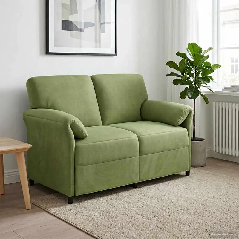 Vidaxl 2-zits sofa lichtgroen 138 x 83 x 95 cm fluweel