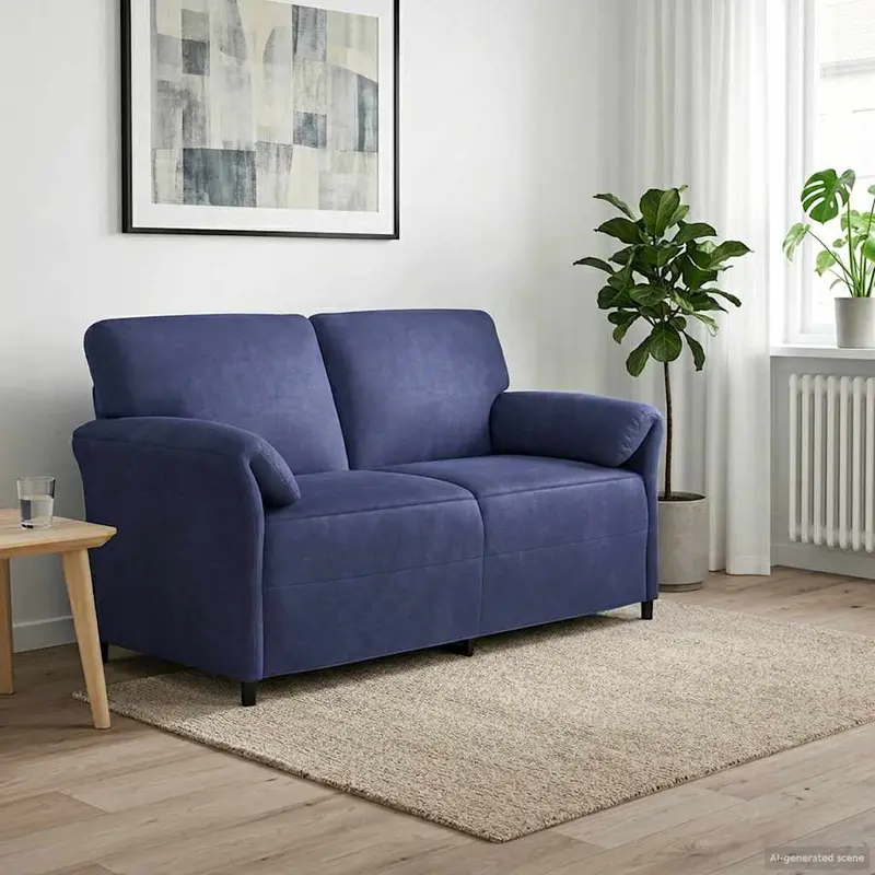 Vidaxl 2-zits sofa politieblauw 158 x 83 x 95 cm fluweel