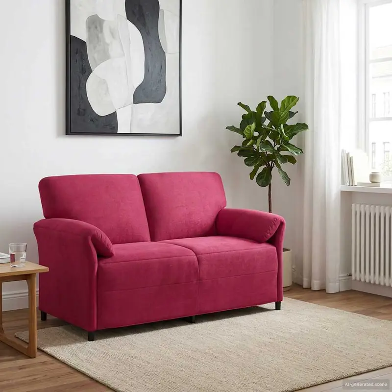 Vidaxl 2-zits sofa wijnrood 158 x 83 x 95 cm fluweel