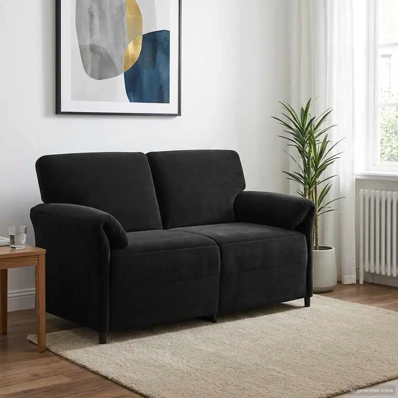Vidaxl 2-zits sofa zwart 158 x 83 x 95 cm fluweel