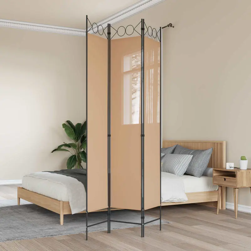 Vidaxl 3-panel room divider beige 120 x 220 cm stof