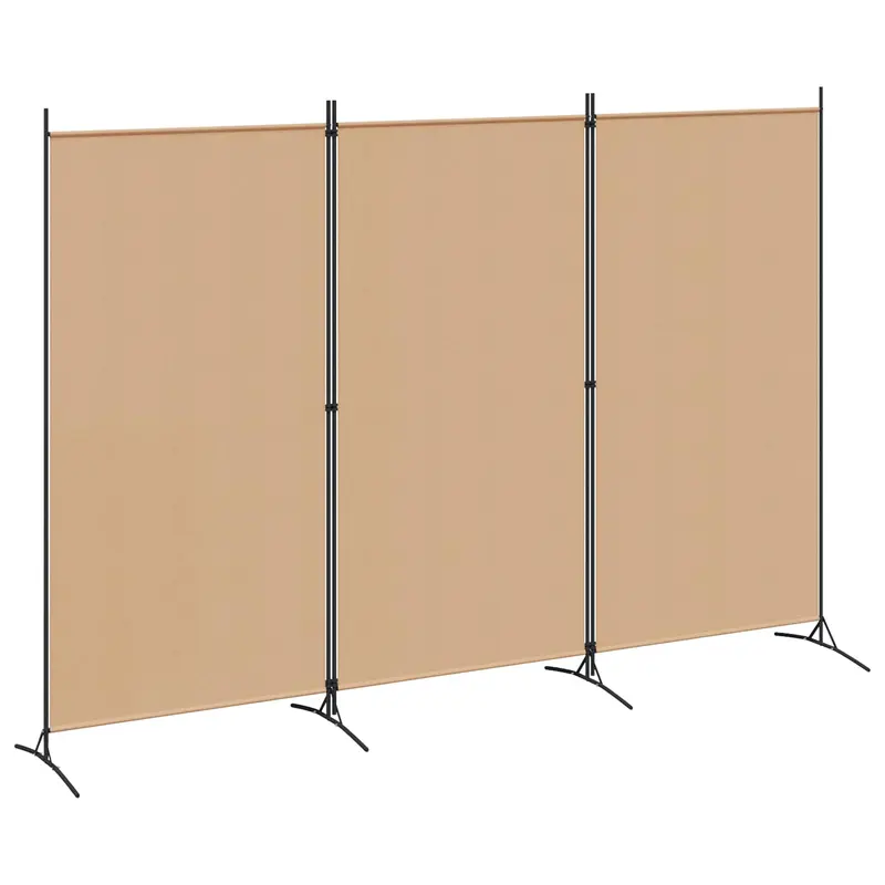 Vidaxl 3-panel room divider beige 260 x 180 cm stof