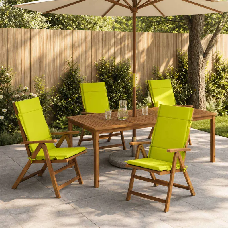 Vidaxl 4-delige hoogrug kussen gemert 4 pcs 100% polyester