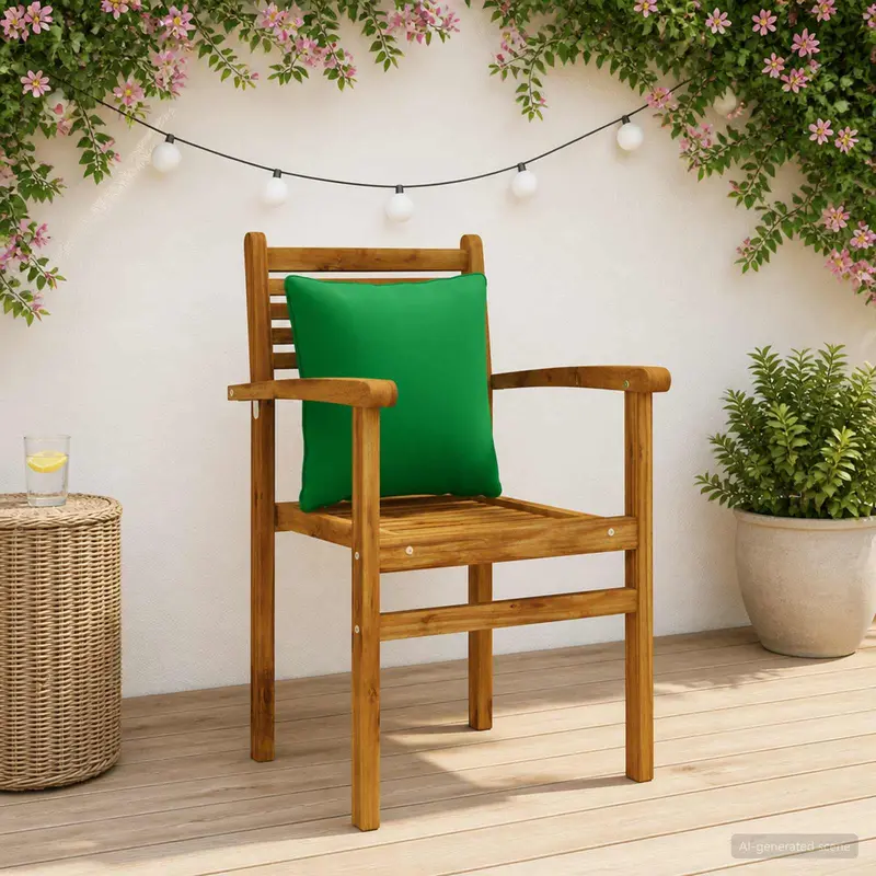 Vidaxl 4-delige rugkussens putten 4 pcs 100% polyester groen