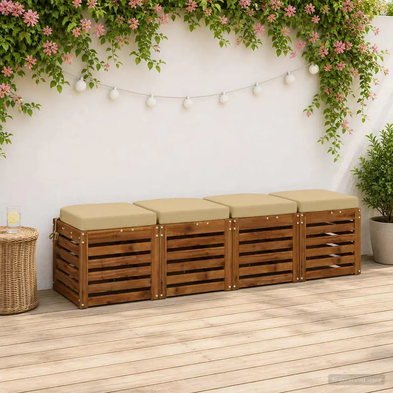 Vidaxl 4-delige zitkussens soest 4 pcs 100% polyester beige