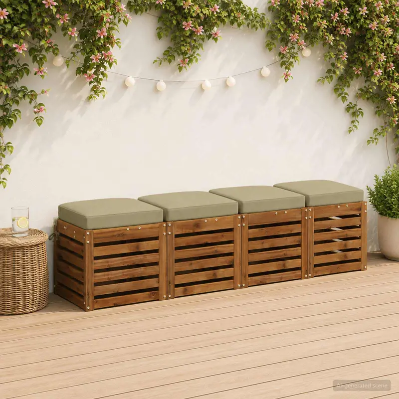 Vidaxl 4-delige zitkussens soest 4 pcs 100% polyester lichtgroen