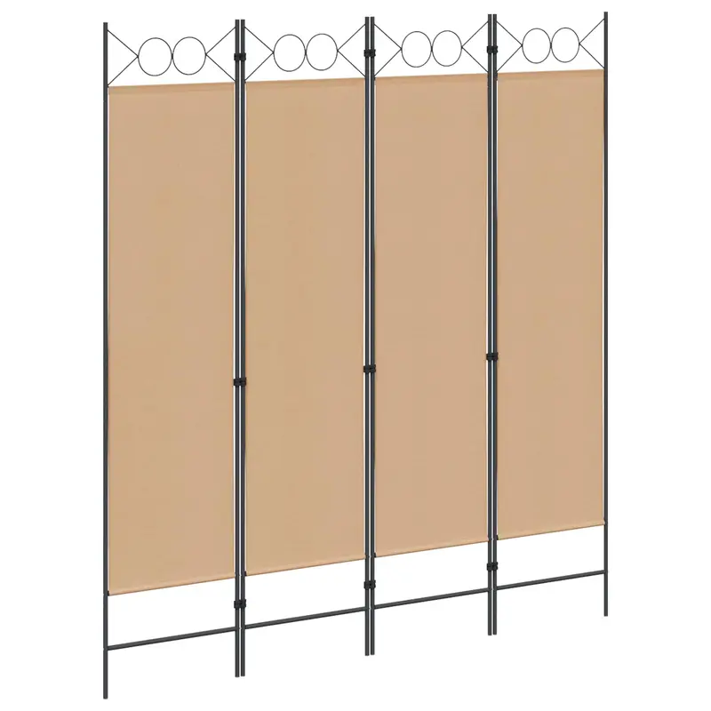 Vidaxl 4-panelen roomdivider beige 160 x 180 cm stof