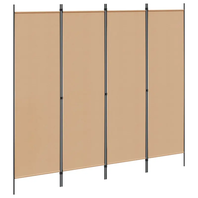 Vidaxl 4-panelen roomdivider beige 200 x 180 cm stof