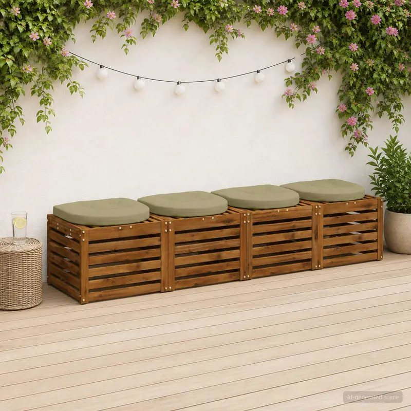 Vidaxl 4-piece zitkussens 4 st 100% polyester lichtgroen